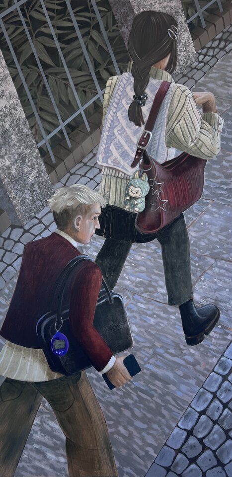 Begleiter, Öl auf Leinwand, Franziska Dathe