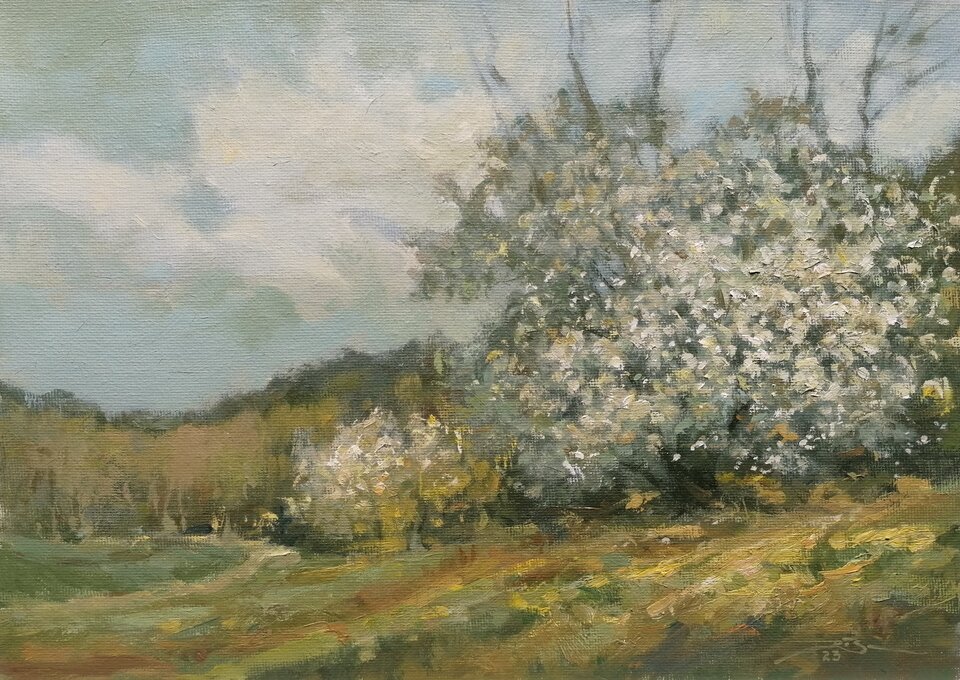 Frühling , Öl  Leinwand , Ralf Bechtel 