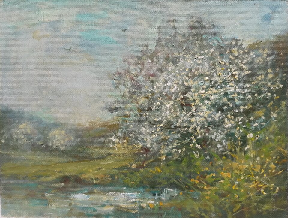 Frühling II, Öl  Leinwand , Ralf Bechtel 