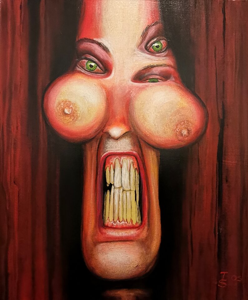 Symbiose, Tempera auf Leinwand, Thomas Schultze