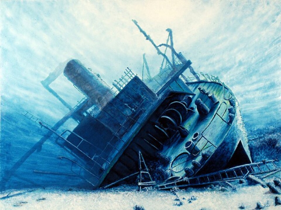 Wrack, Acryl auf Leinwand, Thomas Schultze