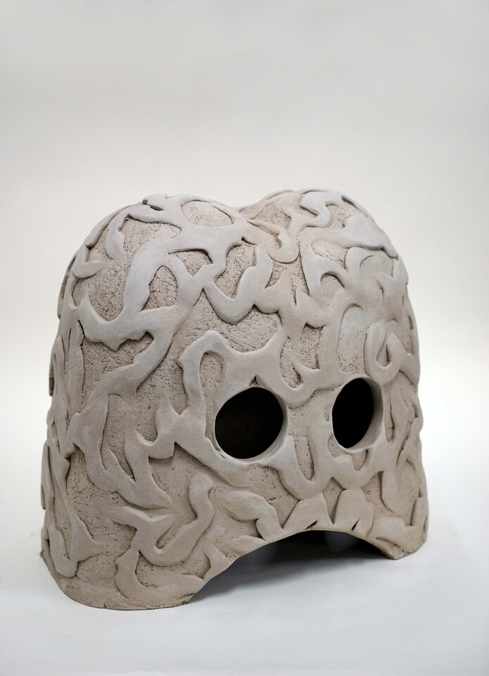 „In disguise“ Maske_4, Keramik in process , Ulrike Bernhardt