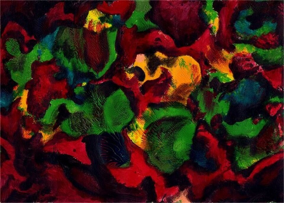 Abstrakt IV, Acryl auf Karton, Rachel Weissenberger