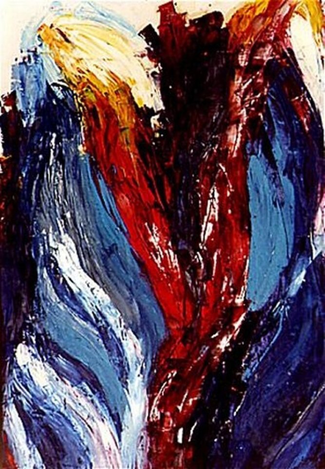 Abstrakt II, Öl auf Karton, Rachel Weissenberger