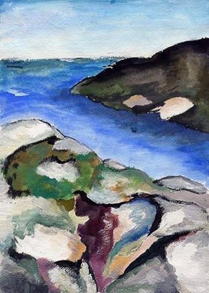 Isle of Arran, Acryl auf Papier, Rachel Weissenberger