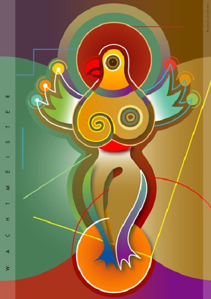 Wonderbird, 2004, Druck auf Papier, Bernd Wachtmeister