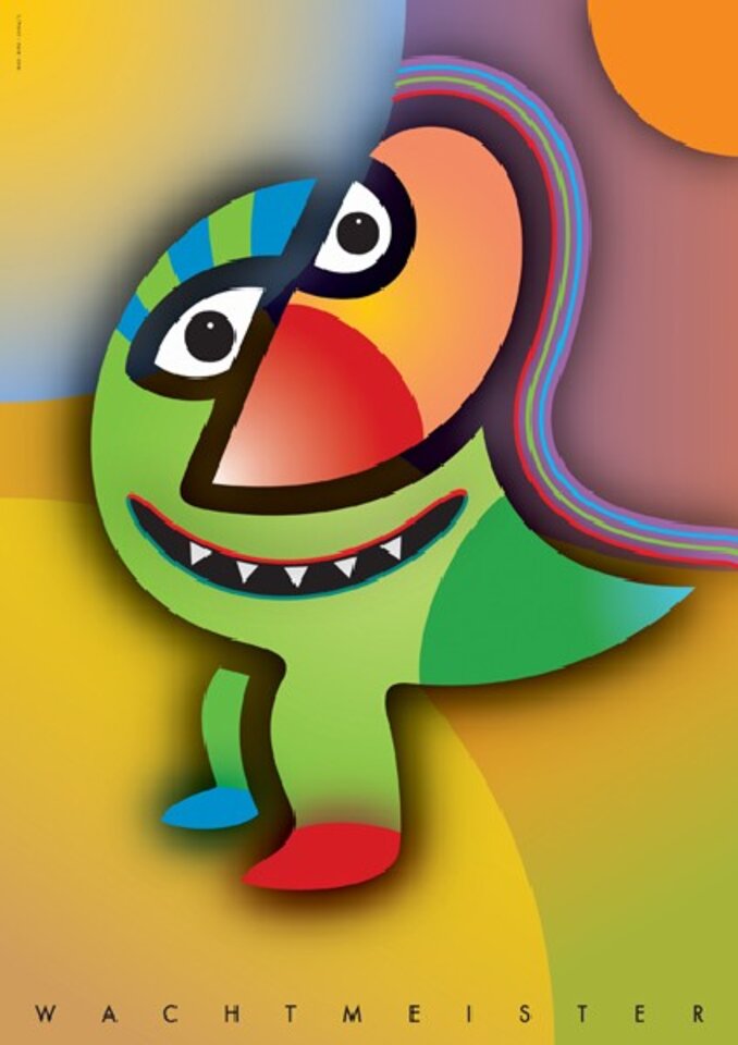 Mad Bird, 2005, Druck auf Papier, Bernd Wachtmeister