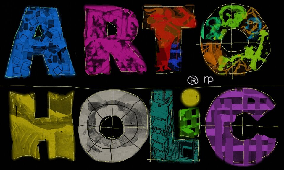 Der Artoholiker, Digitalkunst auf Leinwand, Reiner Poser