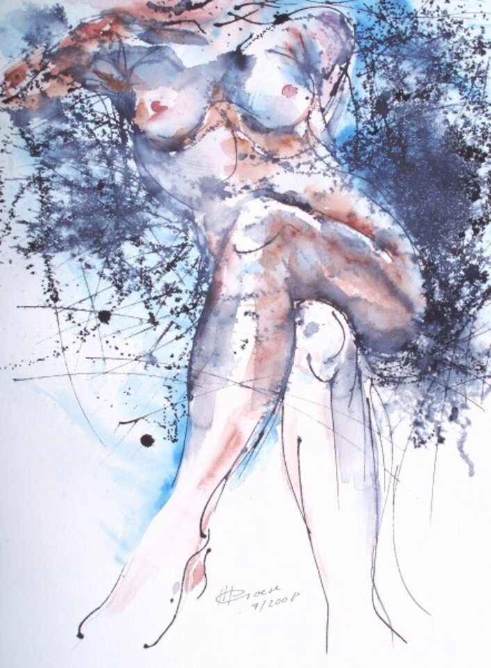 Rita, Aquarell auf Papier, Carmen Kroese