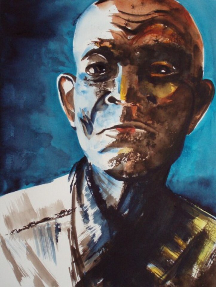 Portrait A.M., Aquarell auf Papier, Carmen Kroese