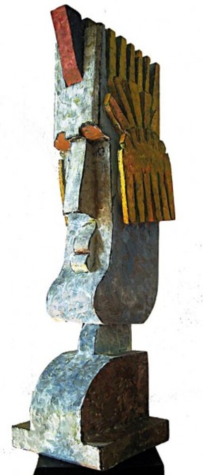 Held, Mischtechnik auf Holz, Harald Reinecke