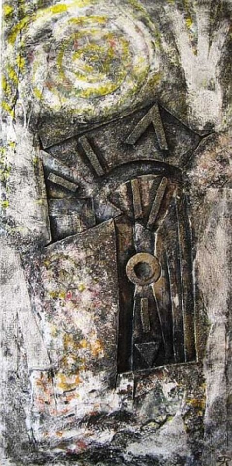 O.T., Mischtechnik auf Holz, Harald Reinecke