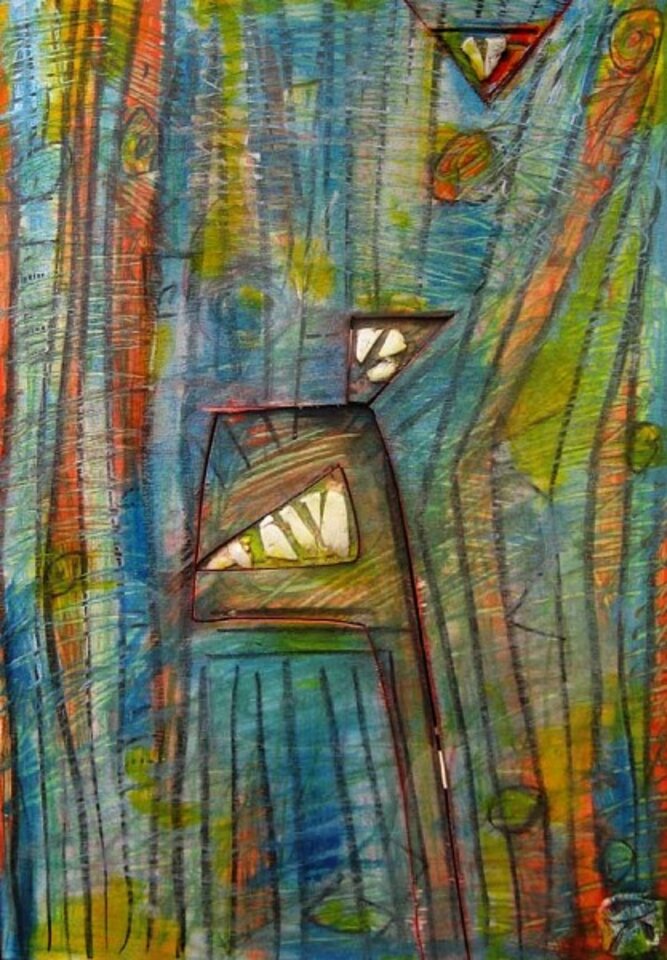 ARTE-faktF, Mischtechnik auf Holz, Harald Reinecke