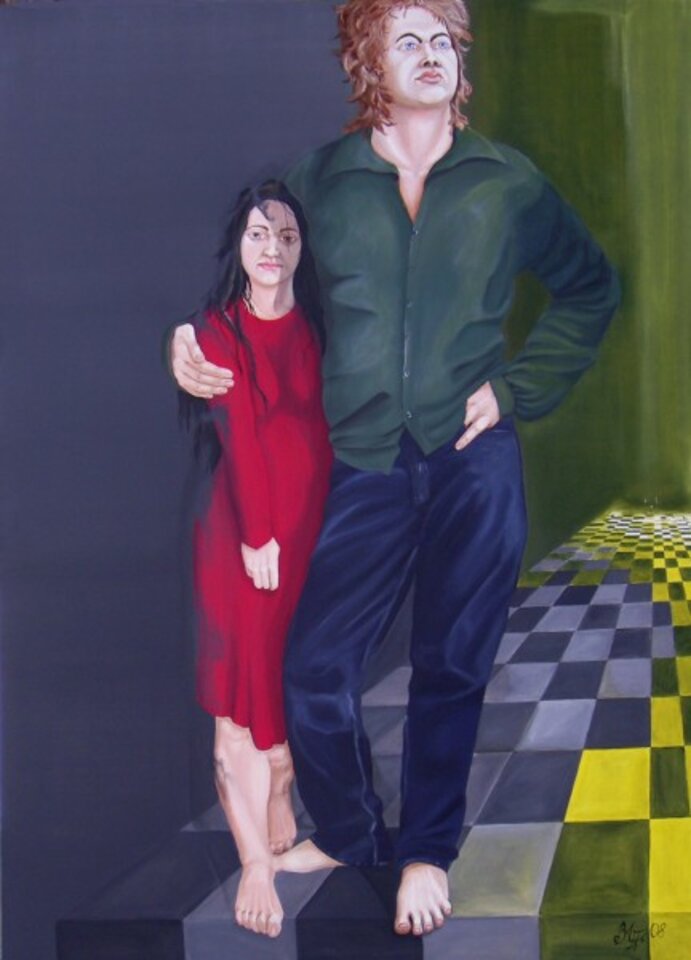 Schattenwesen, Acryl auf Leinwand, Bettina Mundry