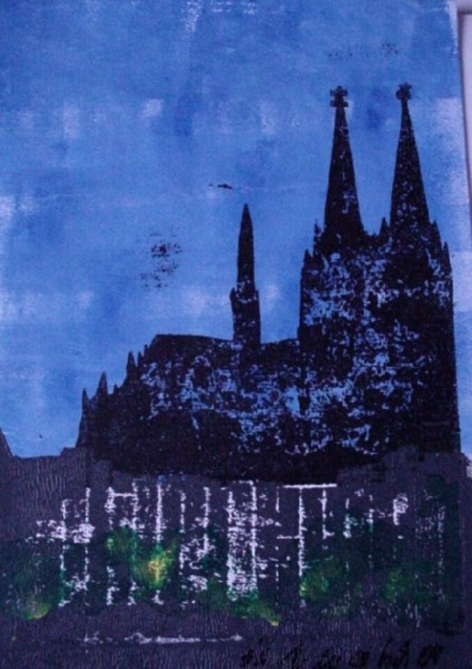 Kölner Dom, Druck auf Papier, Müllewitsch