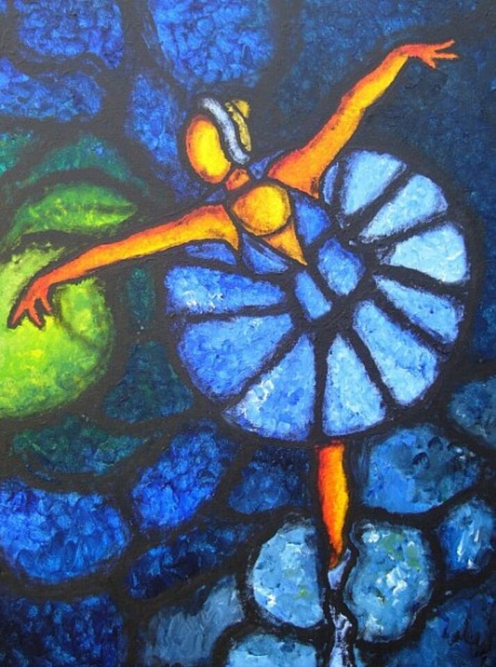 Ballerina, Acryl auf Leinwand, Müllewitsch