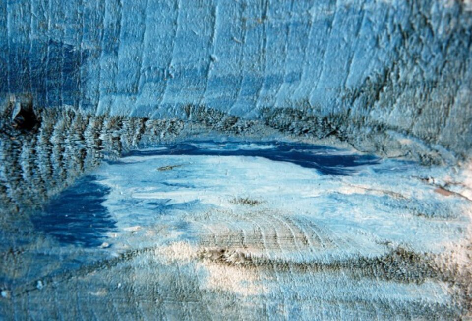 Blau, Digitalfotografie auf Leinwand, Regine Haunschmidt