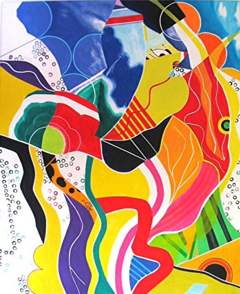 Mohnblume II, Acryl auf Leinwand, Barron Holland
