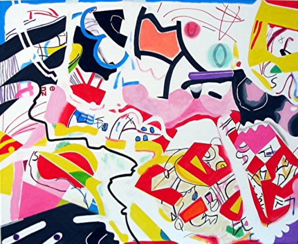 Ausgeflippt, Acryl auf Leinwand, Barron Holland