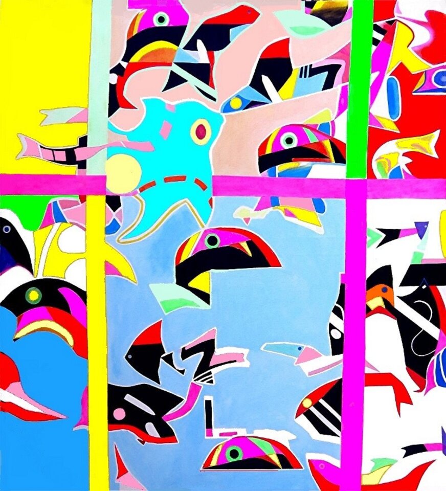 Aquarium, Acryl auf Leinwand, Barron Holland