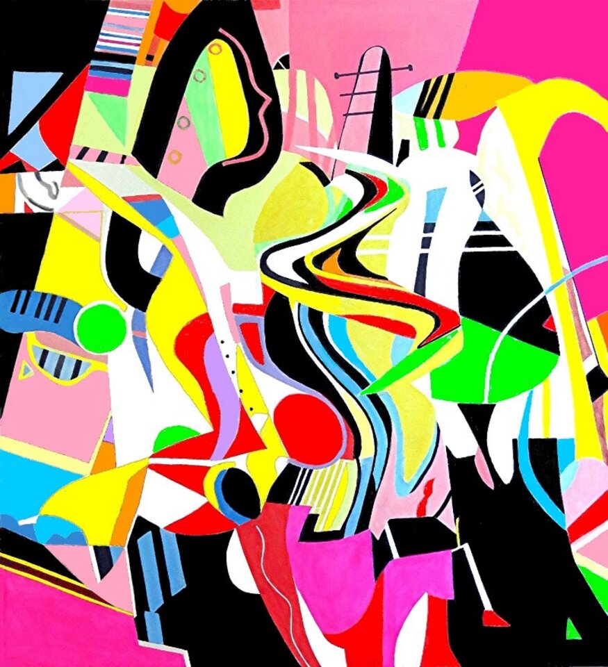 Musikalisch, Acryl auf Leinwand, Barron Holland