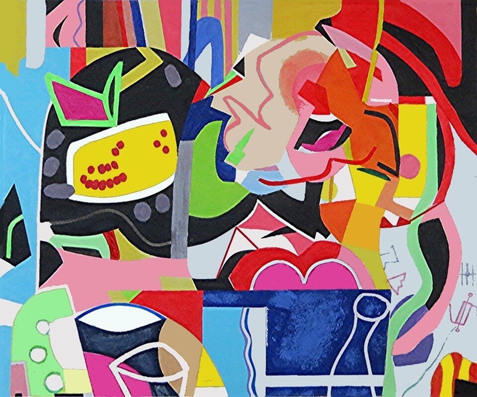Picknick 2, Acryl auf leinwandbespanntem Malkarton, Barron Holland