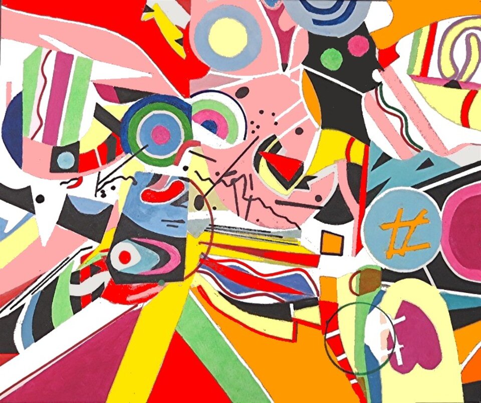Wesentlich, Acryl auf mit Leinwand bespanntem Malkarton, Barron Holland