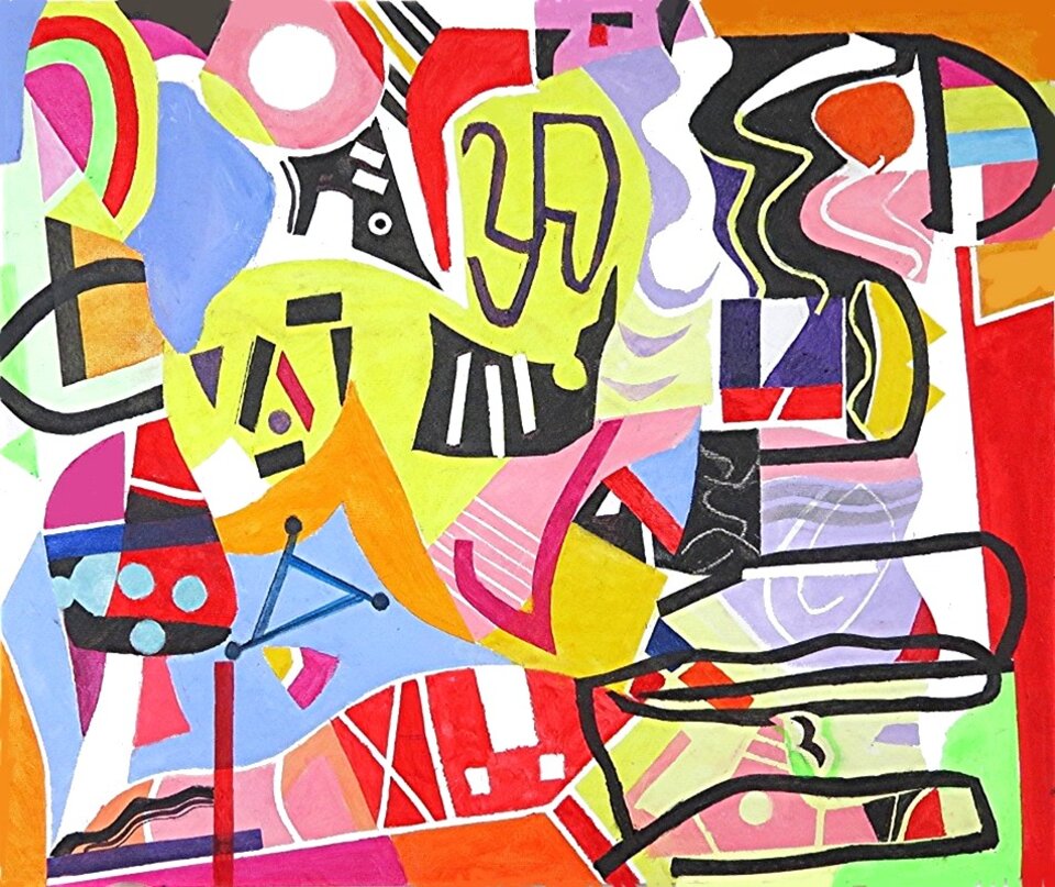 Beobachter, Acryl auf mit Leinwand überzogenem Malkarton, Barron Holland
