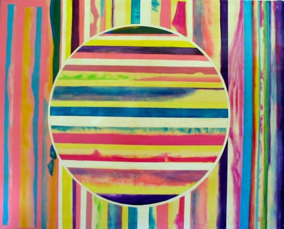 Streifenwelt, Acryl auf Leinwand, Barron Holland