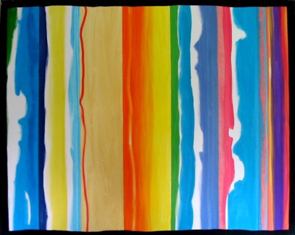 Streifenwand, Acryl auf Leinwand, Barron Holland