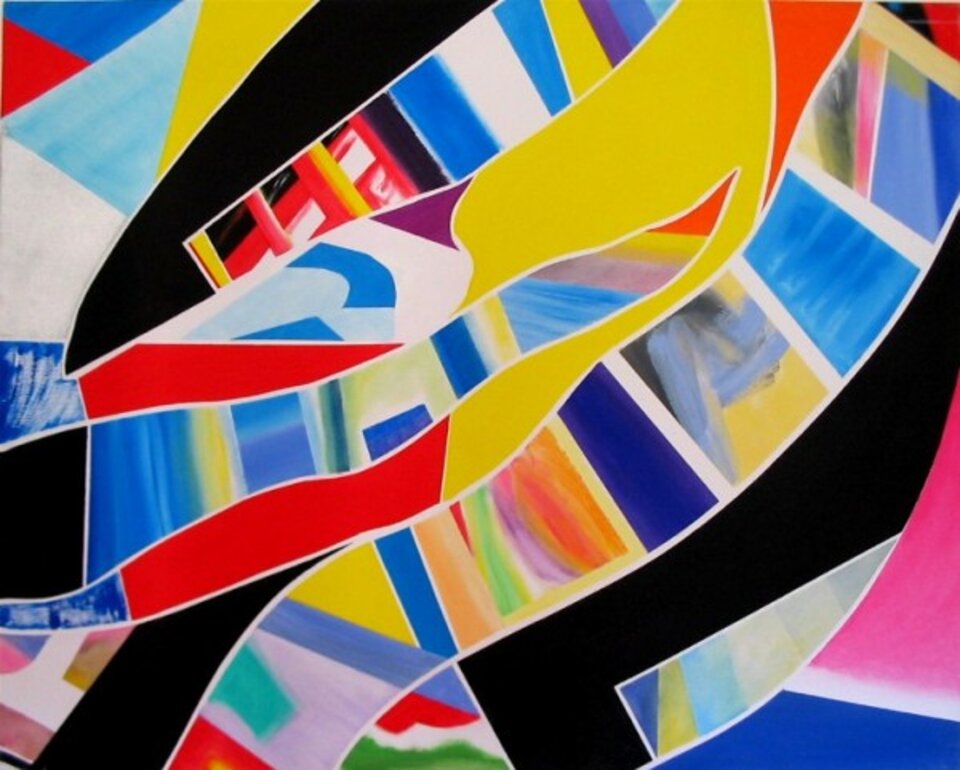 Zungenkuss, Acryl auf Leinwand, Barron Holland