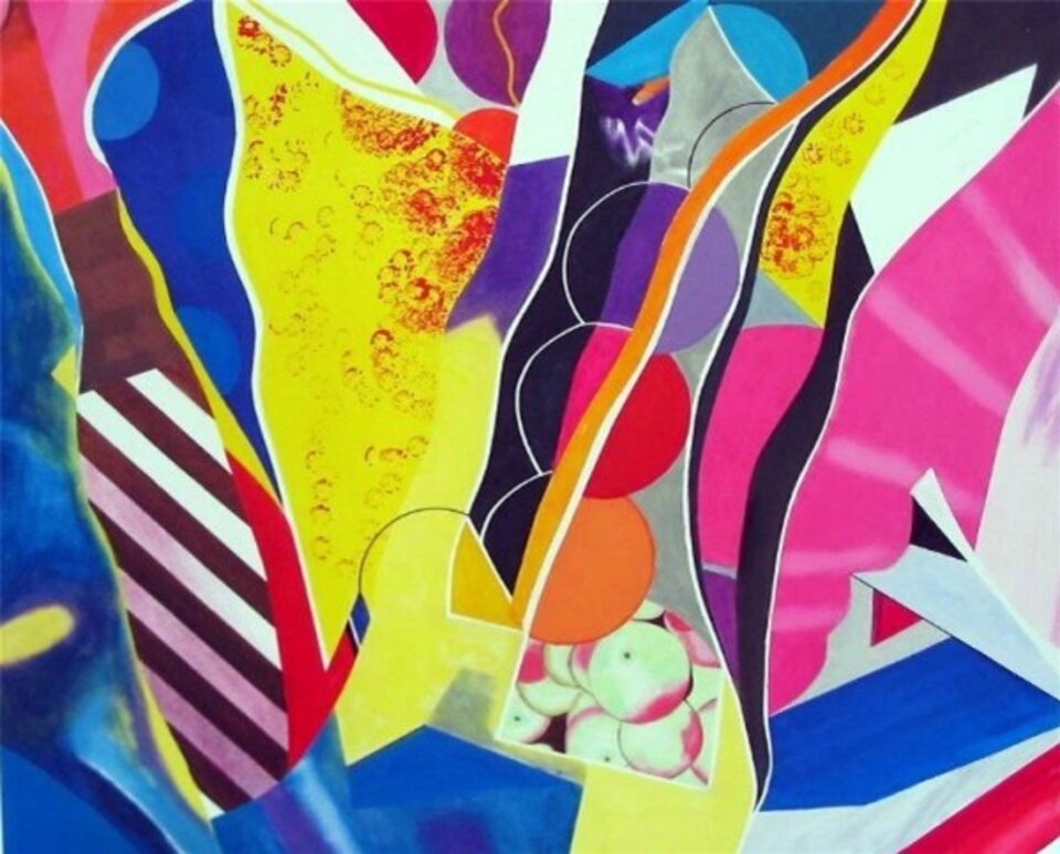 Grüne Äpfel, Acryl auf Leinwand, Barron Holland