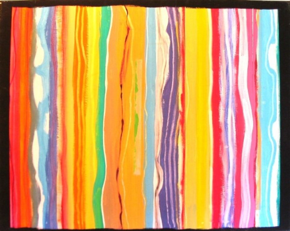 Streifenwand II, Acryl auf Leinwand, Barron Holland