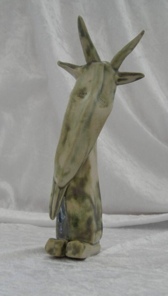 Goat, Skulptur aus Ton, Ulrike Held