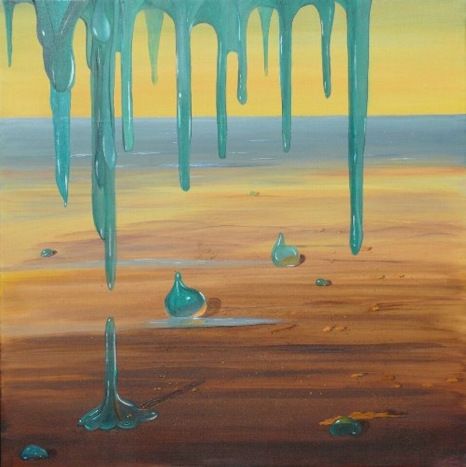 Fremde Welten - Invasion I , Acryl auf Leinwand, Pyro