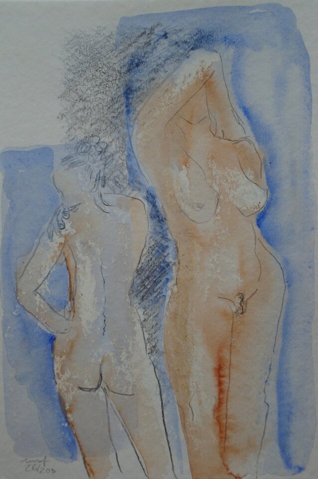 Zwei Aktfiguren 2003, Mechthild Schütz-Frericks