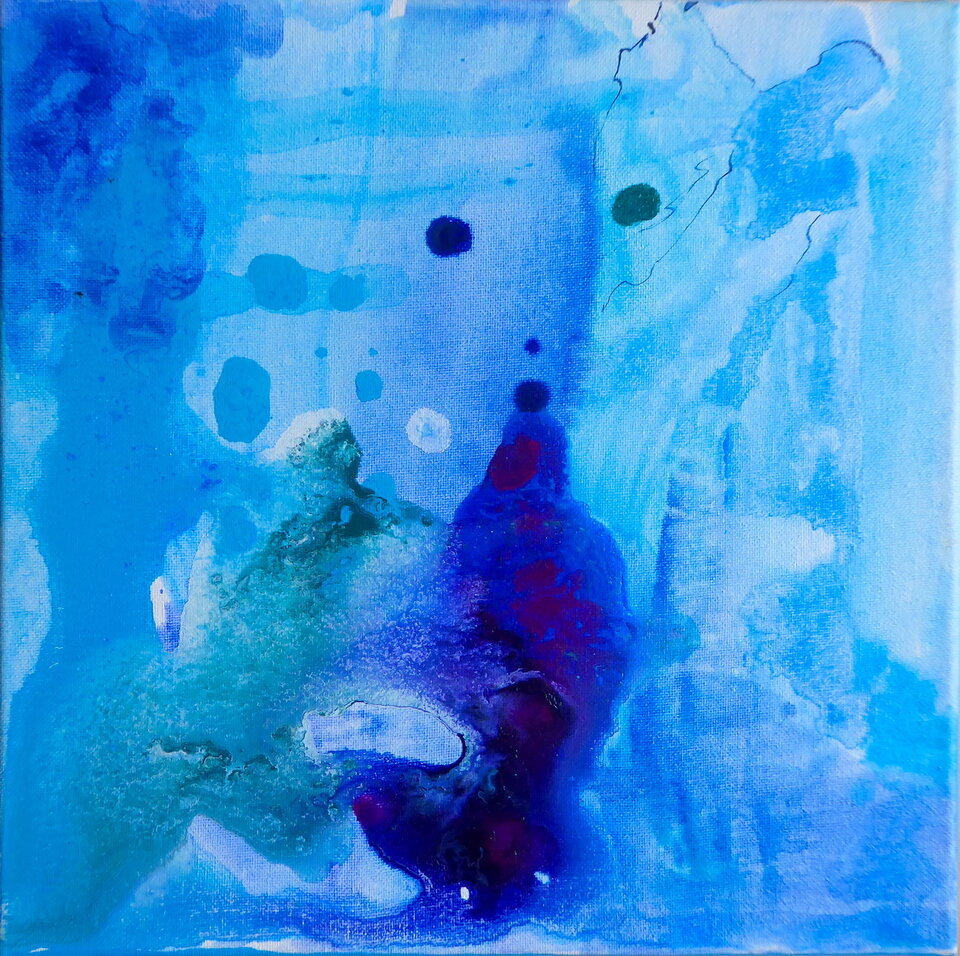 Trilogie in Blau, II "Paar", Mechthild Schütz-Frericks
