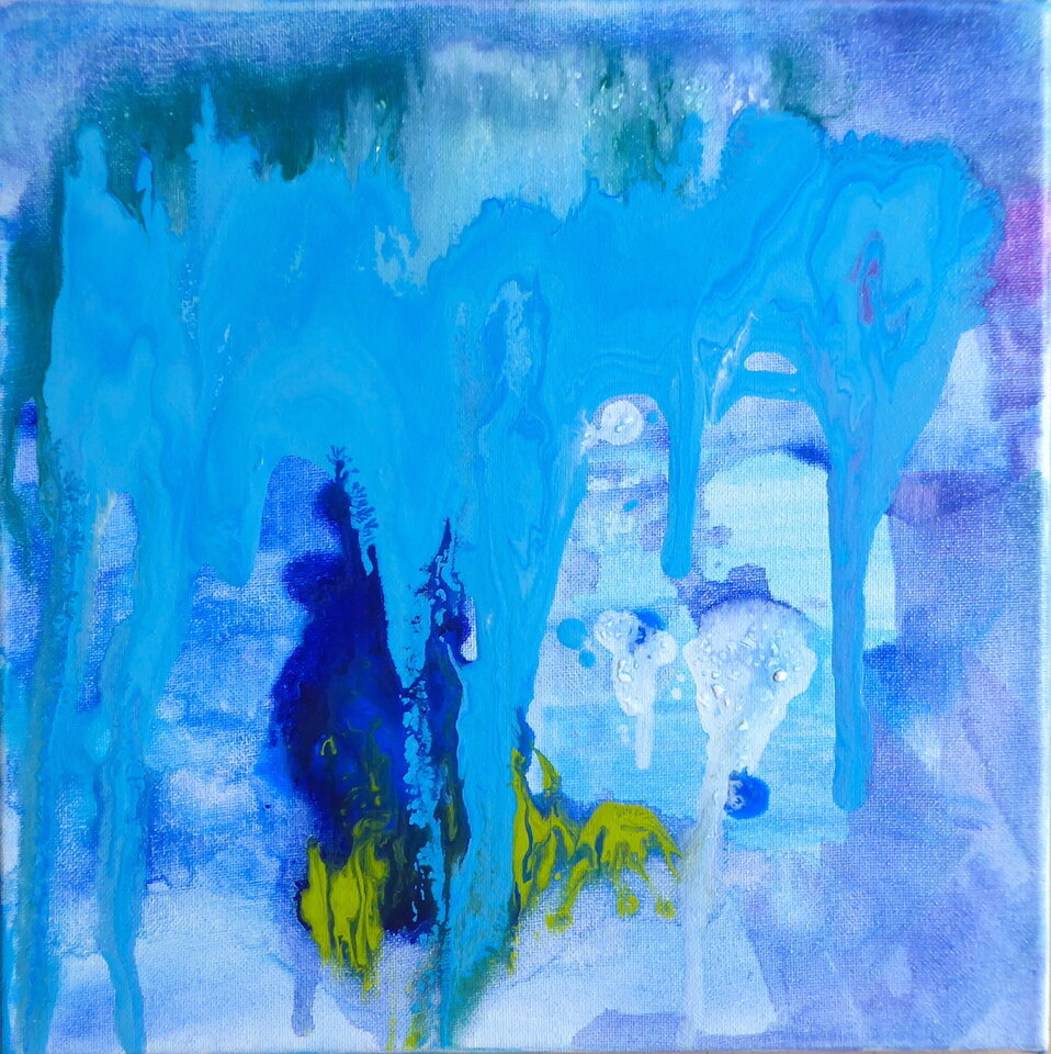 Trilogie in Blau, III "Hirten", Mechthild Schütz-Frericks