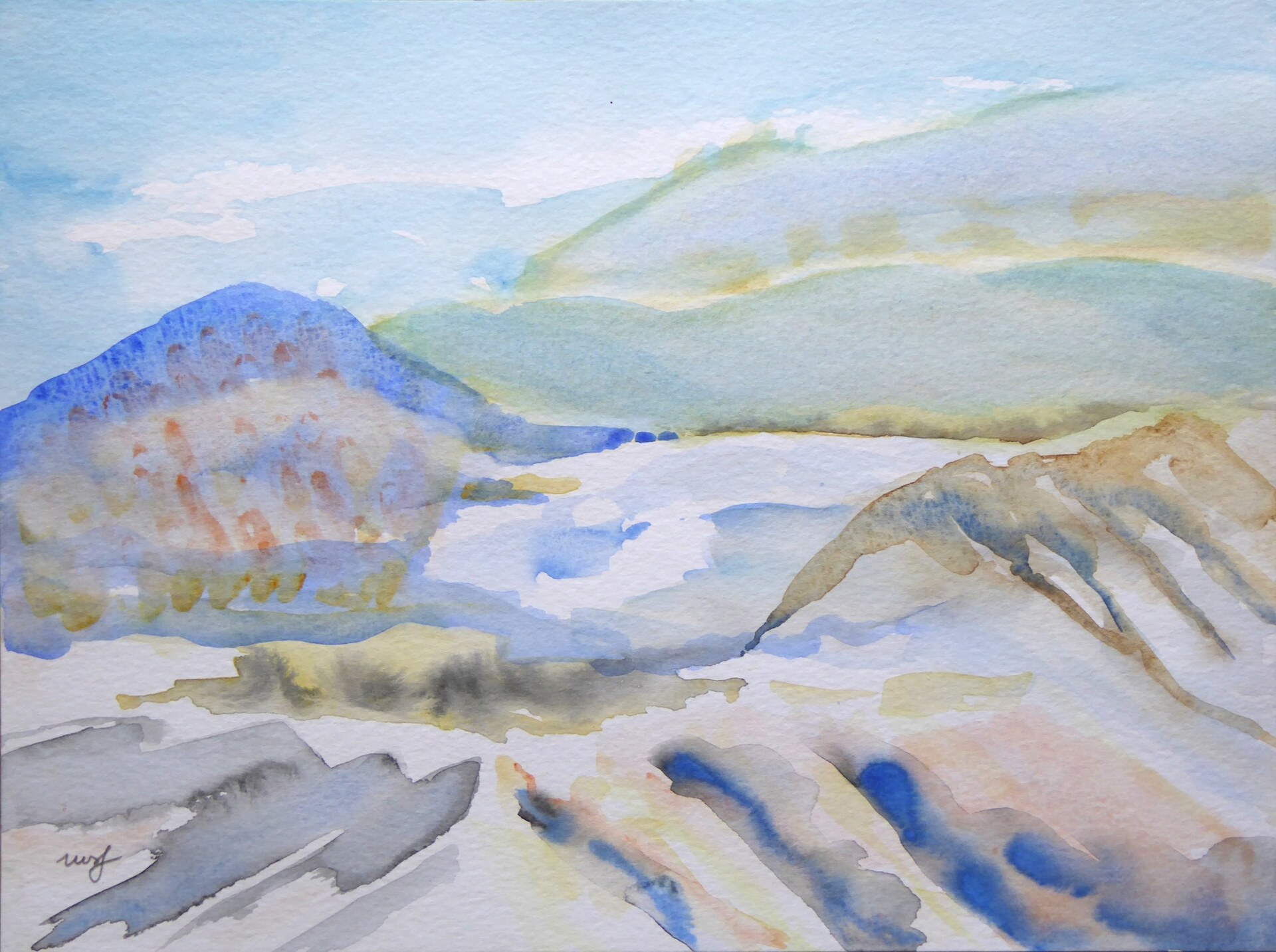 paisaje de colinas, Mechthild Schütz-Frericks