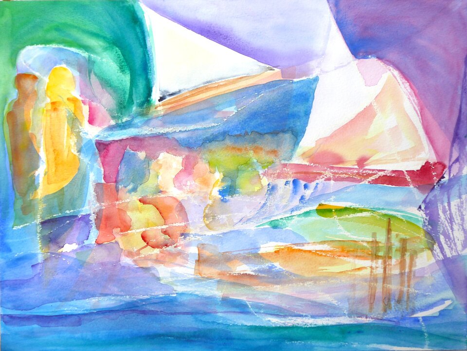 Segelschiffe im Sommer - veleros en verano, Mechthild Schütz-Frericks