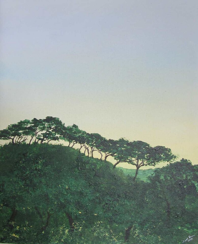 Morgenlicht (Alportel), Acryl auf Leinwand, Sigrid Braun-Umbach