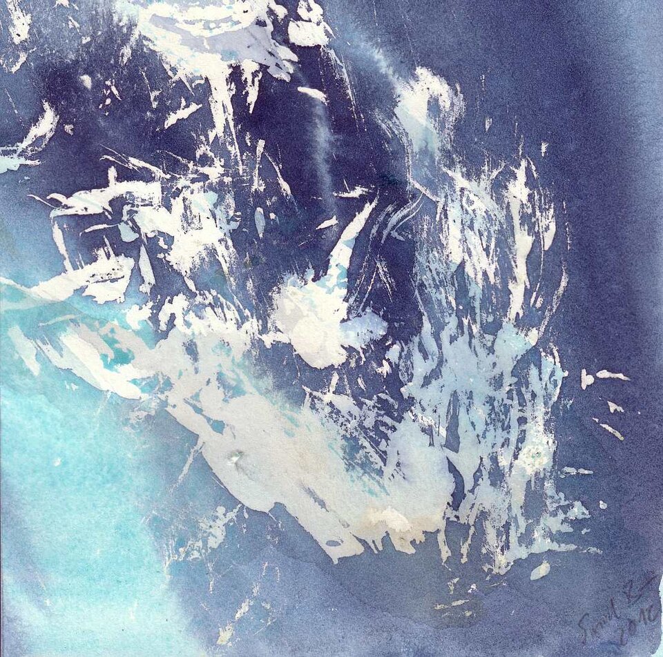 Flimmern, 2, Aquarell auf Papier, Sigrid Braun-Umbach