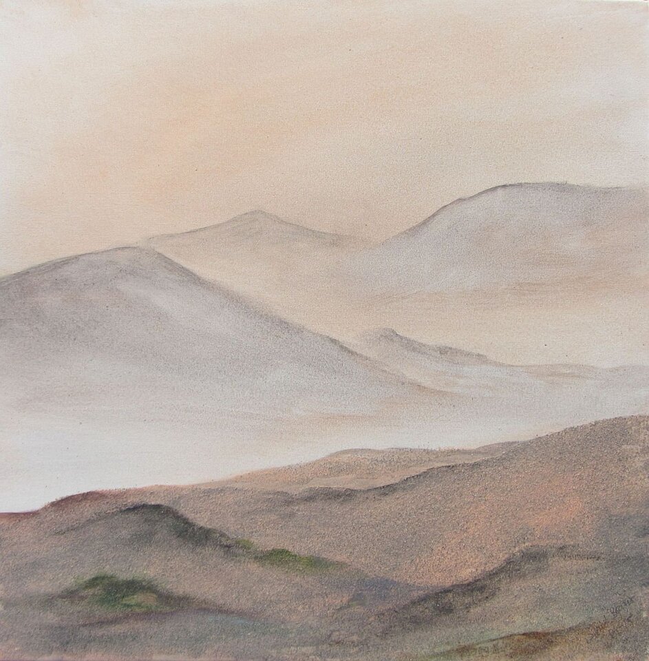 Calimavulkane, Mischtechnik auf Leinwand, Sigrid Braun-Umbach