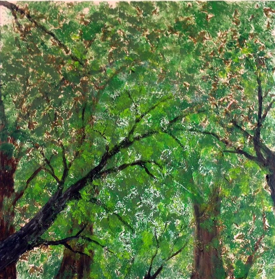 Pfingsten, Mischtechnik auf Leinwand, Sigrid Braun-Umbach