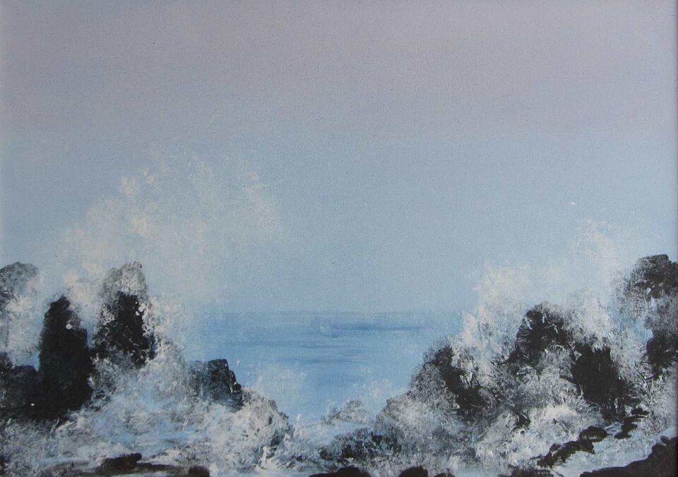 Blaue Stunde, Acryl auf Leinwand, Sigrid Braun-Umbach