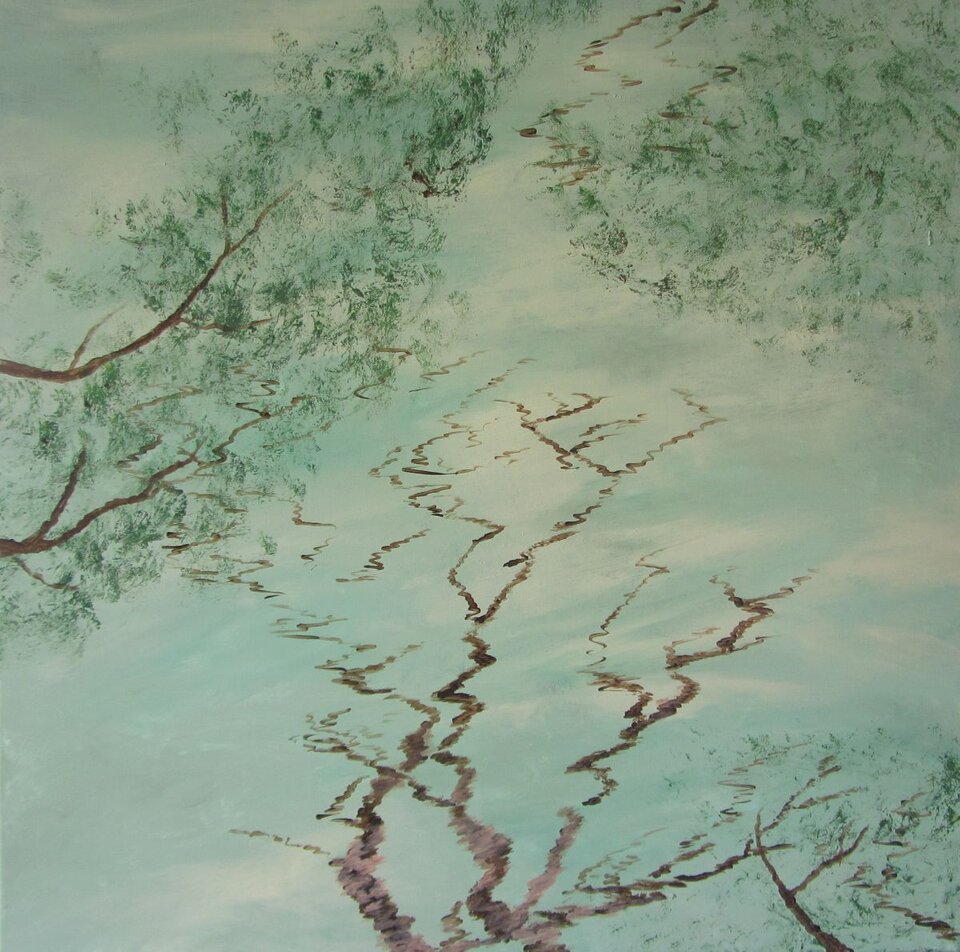 Am Bodden, Acryl auf Leinwand, Sigrid Braun-Umbach