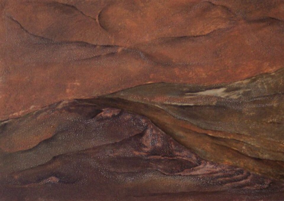 Ruta de los Volcanes I, Mischtechnik auf Leinwand, Sigrid Braun-Umbach