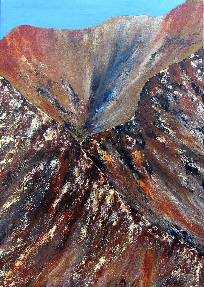 Krater, Acryl auf Leinwand, Sigrid Braun-Umbach