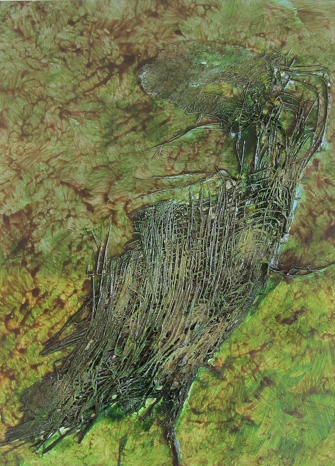Palmgarten 2, Mischtechnik auf Papier, Sigrid Braun-Umbach