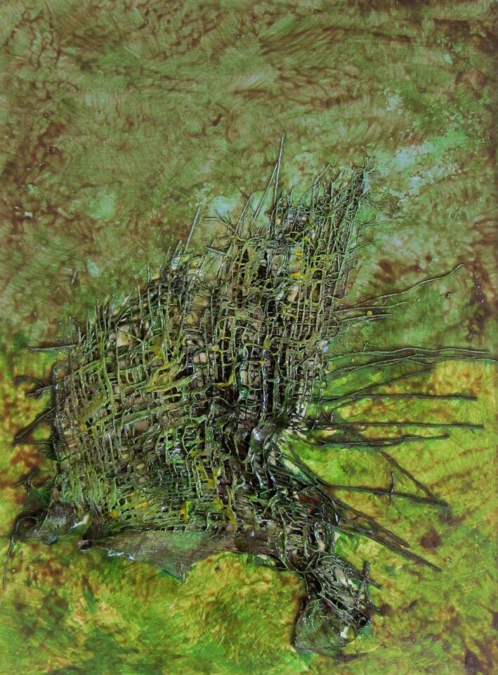 Palmgarten 1, Mischtechnik auf Papier, Sigrid Braun-Umbach